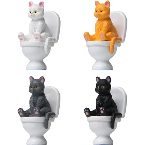 Cartoon Kätzchenfiguren 4 Stück Kleinere Katzenfiguren aus