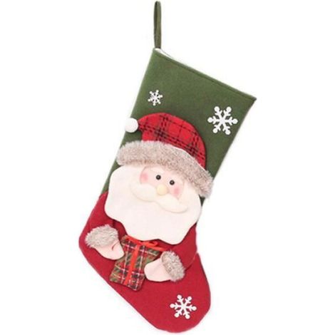 Bas de NoëL Sac de NoëL pour Escaliers, CheminéE, DéCoration de NoëL à Suspendre, PèRe NoëL CHAUSSETTE DE NOEL (1/4)