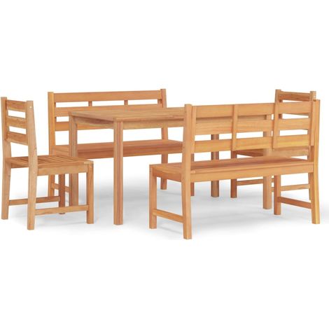 Maison Exclusive - Set da Pranzo per Giardino 5 pz in Legno Massello di Teak (1/5)