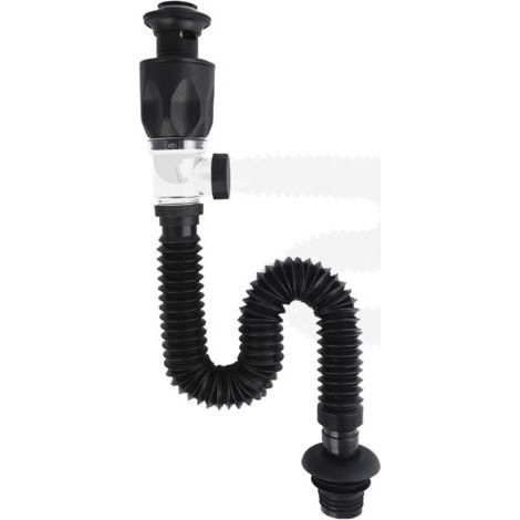 Kit de vidage d'évier, bonde de lavabo à clic standard avec raccord de 1,1/4" et tuyau d'évacuation, égouttoir universel anti-odeurs pour évier (1/5)