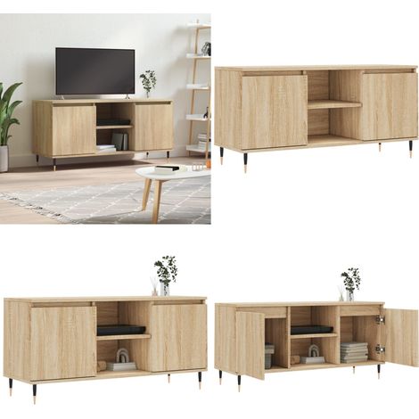 TV-Schrank Sonoma-Eiche 104x35x50 cm Holzwerkstoff - TV-Schrank Sonoma-Eiche - TV-Schrank Holz (1/5)