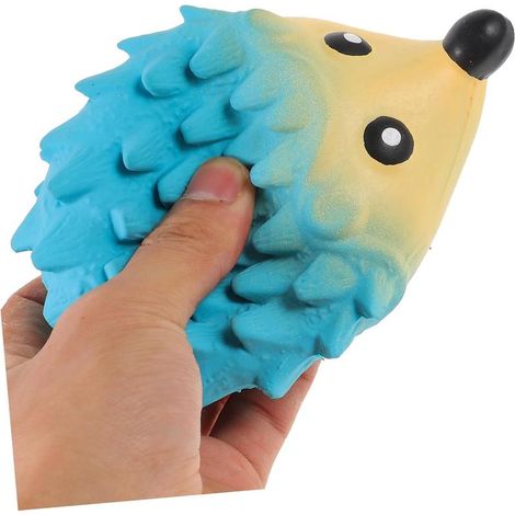 Jouet chien en latex hérisson, jouet à mâcher couineur interactif pour petits chiens, stimulation et nettoyage des dents (1/5)