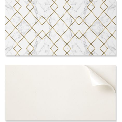 Azulejos de vinilo para pared con estampado geom茅trico sobre fondo para comedor, 10x40x20 cm.