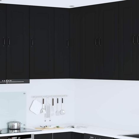 vidaXL Dishwasher Panel Kalmar Black 57 x 57 x 100 cm Engineered Wood