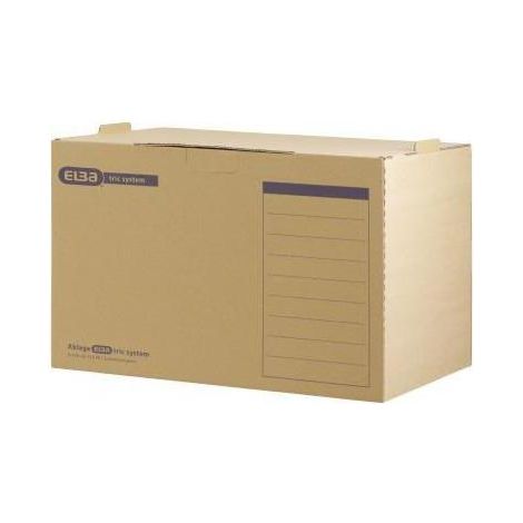 Archivbox tric system 51 x 33 x 36 cm (B x H x T) DIN A4 mit Archivdruck Wellpappe naturbraun (1/4)