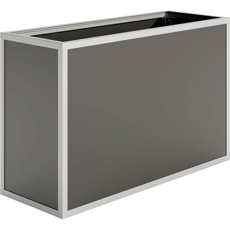 KGT Aluminium-Hochbeet "130", silber, 1,21 x 0,45 x 0,77 m (L x B x H) (1/5)