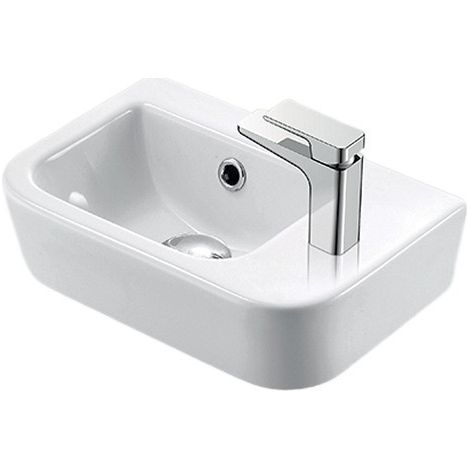 Lavamani piccolo 37 cm con foro miscelatore a destra Marie-MR kamalu