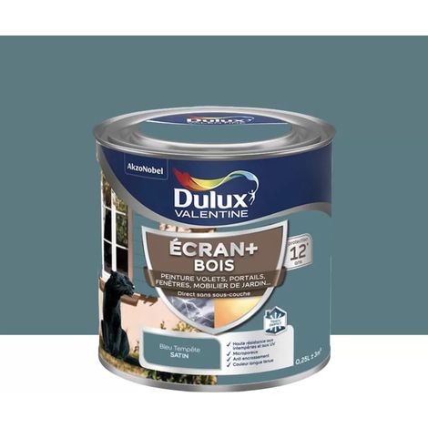 Peinture DULUX VALENTINE Ecran+ Bois Bleu tempête 0,25 L (1/4)