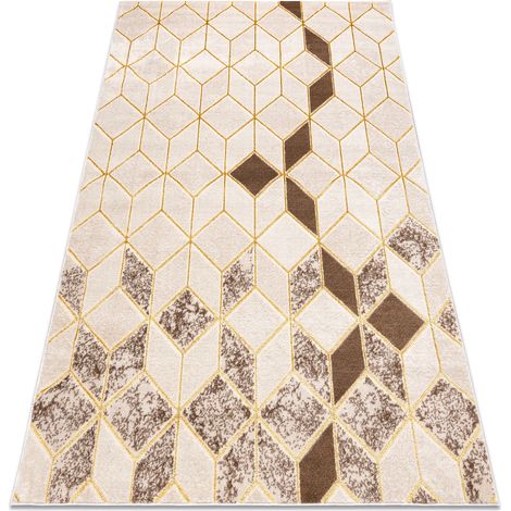 Tappeto MEFE moderno B400 Cubo, geometrico 3D - Structural due livelli di pile crema / beige beige 120x170 cm