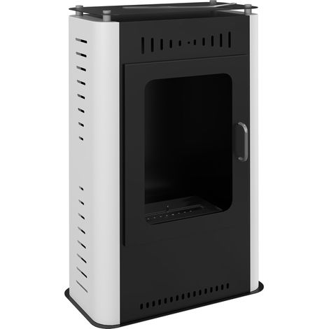 Cheminée à éthanol avec réservoir de 1,2 litre, autonomie de 3 heures, idéale pour une pièce de 20 à 25 m², dimensions : 50 x 27 x 82 cm, noire