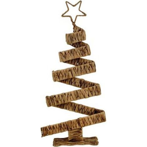 Weihnachts-Dekobaum Seegras Tannenbaum Weihnachtsbaum Christbaum Baum Deko - 33x12x72 cm mit Stern