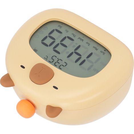 Capybara réveil avec veilleuse Snooze compte à rebours plusieurs sonneries rechargeable 800 mAh table pour enfants (1/5)