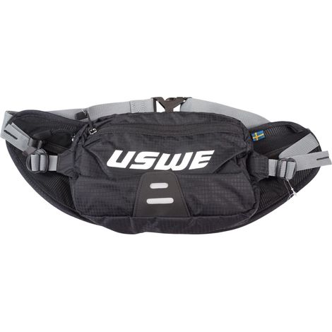Riñonera USWE (bicicleta y moto) Zulo 2L con sistema de hidratación (1,5L) Color negro/gris