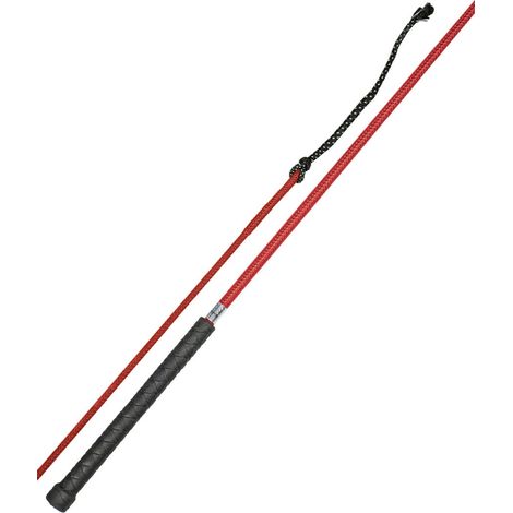 Rosso - Frustino da dressage in nylon modello Classic Color 130 cm