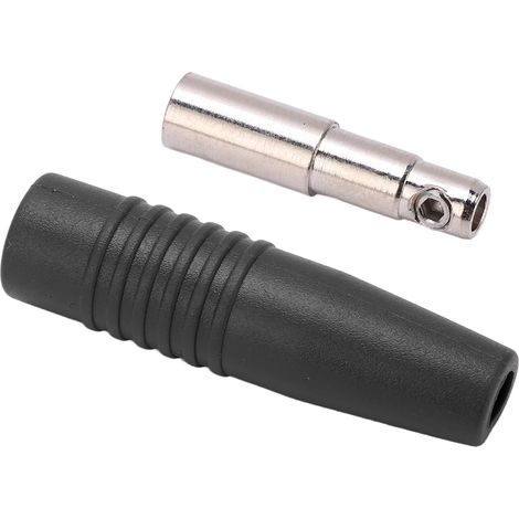 Connecteurs bananes femelles 4 mm en cuivre pur nickelé pour accessoires de test électroniques, noir (1/5)