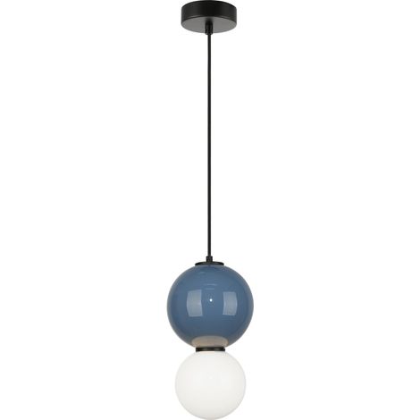 Lampada a sospensione PIEVE blu/bianco LED 5W Ø15cm Italux (1/5)