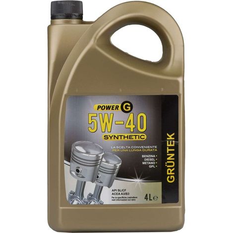 Olio Power-G sintetico 4L 5W40 per motori Diesel Benzina GPL