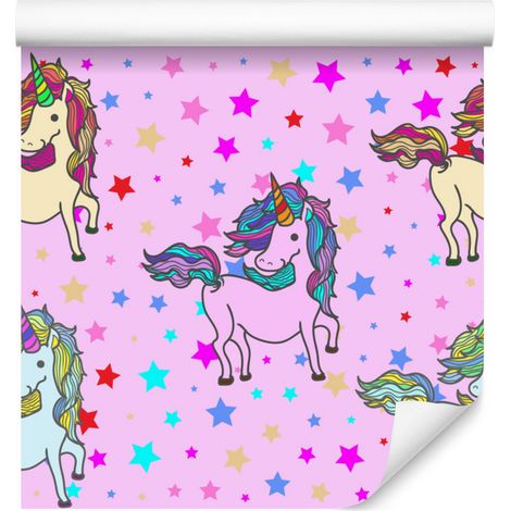 Papier peint Licornes Arc-en-ciel pour salon et chambre 50x1000 cm (1/5)