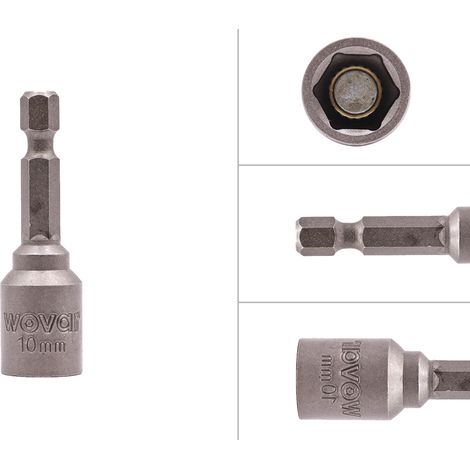 Bit Steckschlüssel 10 mm magnetisch für M6 Sechskantschrauben und