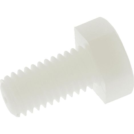 Vis à tête hexagonale, Nylon Brut, M8 x 16mm ( Prix pour Sachet de 50 )