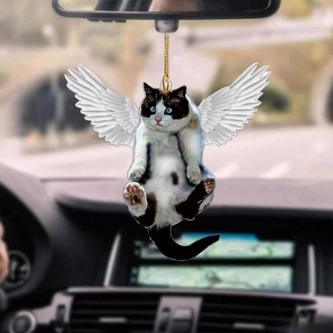 Pendentif créatif chat mignon pour rétroviseur auto, décoration suspendue, excellent cadeau pour amis et famille (1/5)