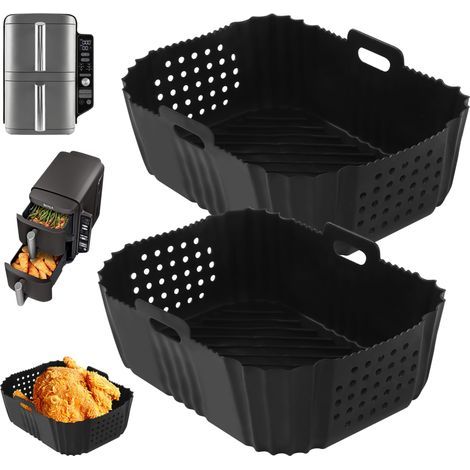 2 x Air Fryer Mould for Ninja Double Stack SL400EU 9.5 L, Silicone Accessory for Ninja AF300EU AF400EU (1/4)