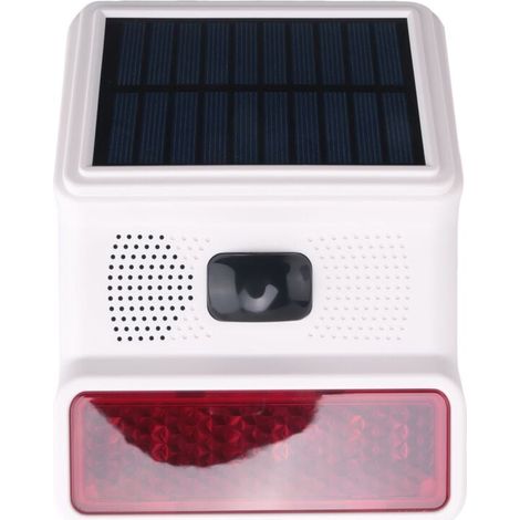 Alarme stroboscopique solaire sans fil, lumière sonore, flash, sirène extérieure pour système Wi-Fi GSM 433 MHz, maison, ferme (1/4)