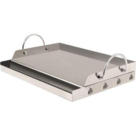 BBQ-Toro Piastra per grigliare in acciaio inox  64 x 40,5 cm  BBQ Plancha adatta per Weber Grill