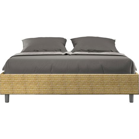 Letto Matrimoniale Sommier 160x190 cm Senza Rete Azelia Aragona 3 Giallo (1/5)