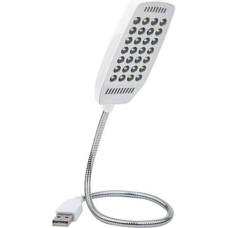 USB Lampe d'Ordinateur Portable Mini Lumière 5v Col De Cygne Flexible 28 Source De Lumière Led Avec Interrupteur Pour Étudiants Voyageurs Employés De Bureau(Blanc) (1/4)