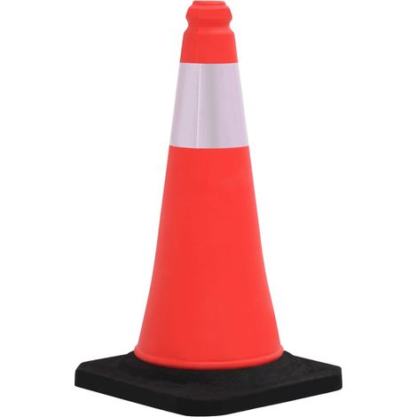 Cônes de signalisation réfléchissants à base lourde 10 pcs 50cm