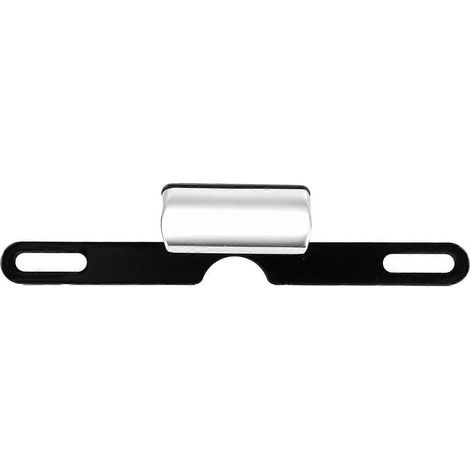 Feu arrière universel pour plaque d'immatriculation de moto, en aluminium usiné CNC, avec 6 LED, argenté.