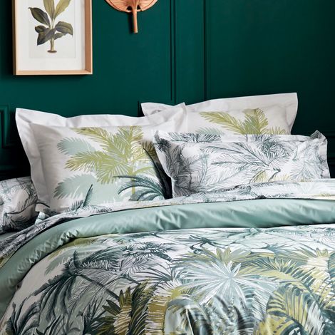 Taie d'oreiller style colonial Vert 50x70 cm