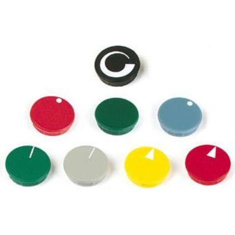 Couvercle Pour Bouton 15 Mm - Noir Avec Ligne Blanche - Pour Projets Bricolage Et Remplacement - Lot De 5 (1/2)