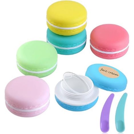 Boîte De Toilette - 4,5 cm x 2,2 cm - 10 ml - Fermeture Hermétique - Pour Voyage Avion - 6 Pièces