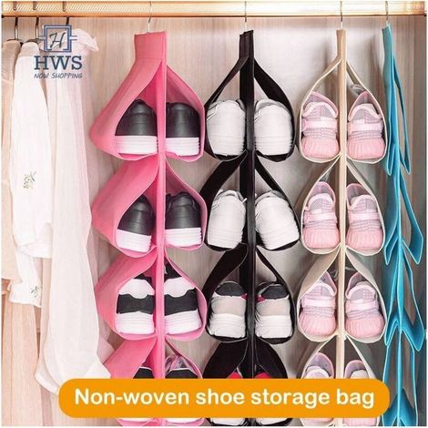 Sac De Rangement Pour Chaussures En Tissu Anti-poussière Pour Garde-robe (1/5)