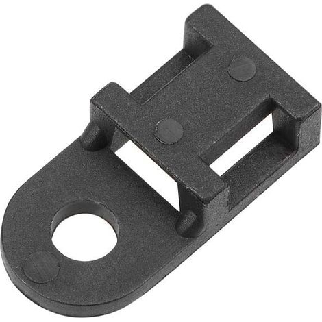 Kabelbinderbasis, Metallgitter zur festen Wandmontage, 19,6 x 9,5 x 5 mm, schwarz, 100 Stück
