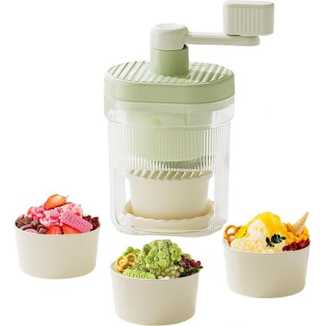 Machine À Raser La Glace Manuelle Appareil portable pour granité avec Appareil À Glace Pilée Pour Maison Bar Fête Pour cuisine, boissons, desserts, fêtes, bars, , débutants (1/5)