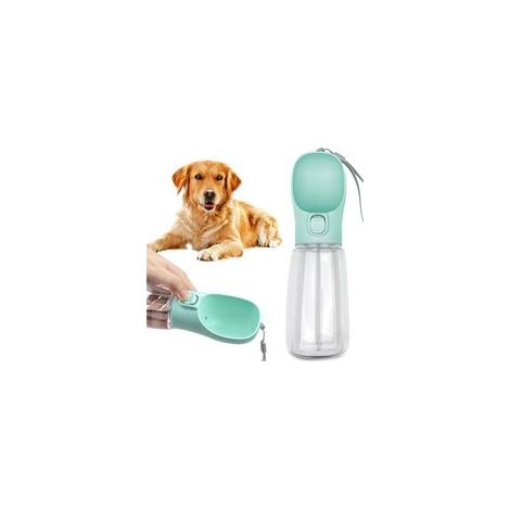 Botella de agua portátil para perros, 550 ml botella de viaje antibacteriana de calidad alimentaria para perros y gatos, agua potable para mascotas al aire libre (1/5)