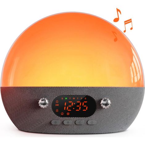 Machine à Bruit Blanc, Contrôle APP Reveil Lumineux, Veilleuse Bruit Blanc 11 Sons Apaisants Aide au Sommeil pour Bébé, Enfant, Adult, Sonothérapie pour Insomnie Pépinière (1/5)