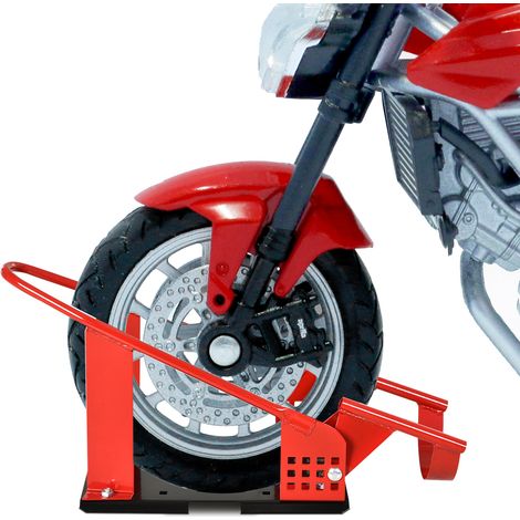 Soporte universal para motocicleta, soporte para rueda de motocicleta, caballete para motocicleta, bloqueo de rueda, 8-15,5 cm, orificios pretaladrados