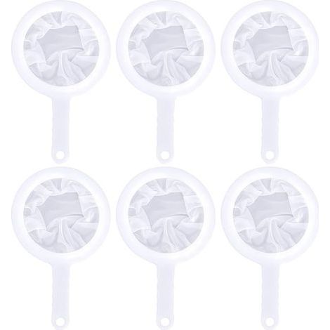 6 Pièces Tamis Fin en Nylon,Filtre à Mailles Fines en Plastique en Maille 80,Fin Filtres en Nylon Cuisine Plastique Tamis Passoire Domestique pour Jus,Lait,Café (1/5)