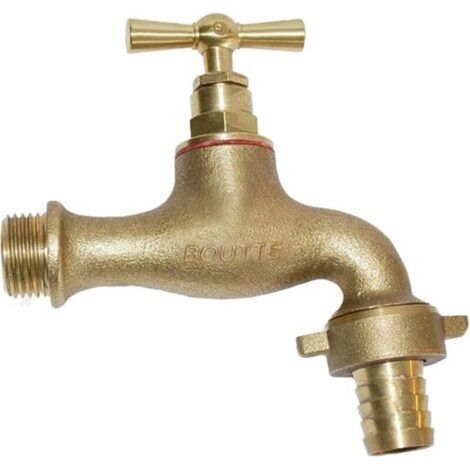 Pair Robinet de Jardin à clapet avec nez cannelé R18BR Boutté (1/3)