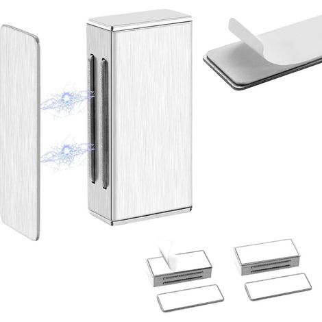 Serrure magnétique pour armoire, 2 parties auto-adhésives pour portes, 6,5 x 2,6 cm