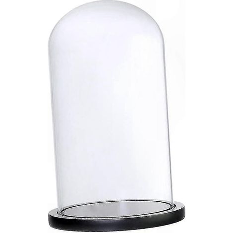 Socle en bois marron et cloche en verre transparent pour centre de table de mariage, présentoir à monter soi-même, décoration intérieure (1/5)