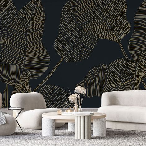 Papier peint panoramique - Feuilles - 130 cm x 55 cm (1/4)