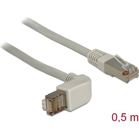 Kabel rj45 cat.5e sftp gewinkelt / gerade 0,5m delock