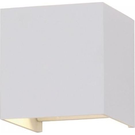 V-TAC VT-759 Lampada da parete LED 5W quadrata 140lm/w corpo bianco satinato - IP65 doppio fascio bianco caldo 3000K - sku 217079