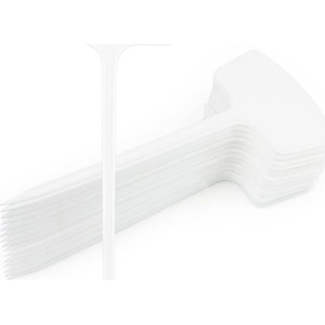 Étiquettes de jardin 30 pièces Plastique résistant Identification des plantes Potager et fleurs Blanc 36 cm (1/5)