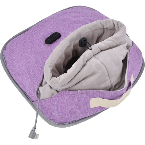 Chauffe-pieds intelligent à trois vitesses avec contrôle de température, chargement USB et massage simulé (violet) (1/5)